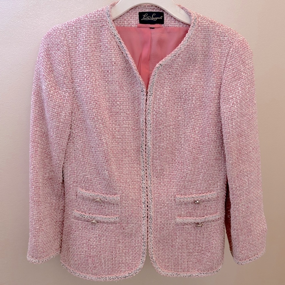 Luisa Spagnoli size 46 tweed blazer - Picture 3 of 16